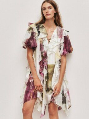 aje hushed asymmetric dress Aje - Admiration Asymmetric Mini Dress (Size 12/16) – Goldie's